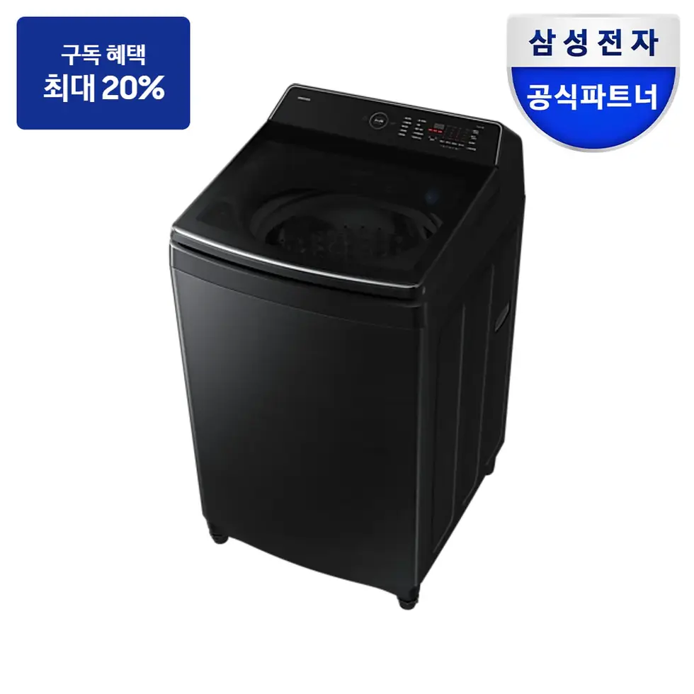 세탁기 WA80F19SKB — 삼성 AI 통버블 세탁기 19kg 제품 사진